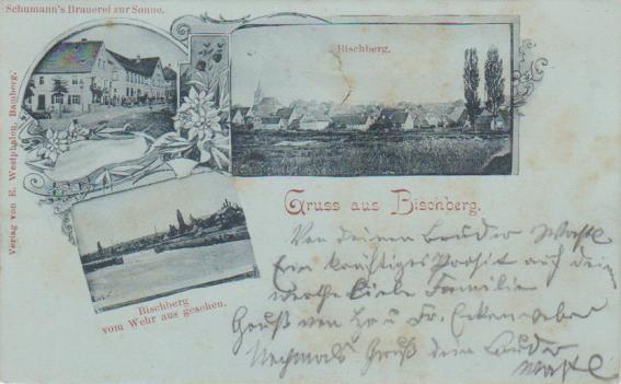 Ansichtskarte, gelaufen im Jahr 1898