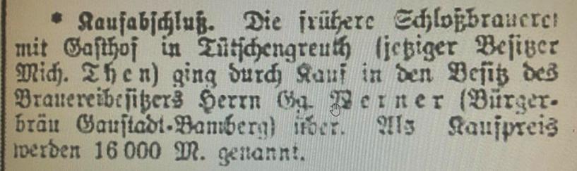 Zeitungsmeldung aus dem Jahr 1911