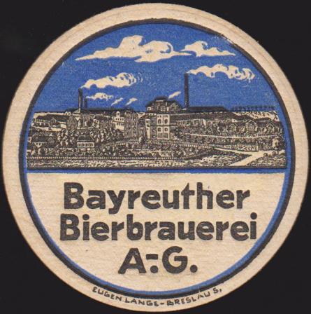 Bayreuther Bierbrauerei AG, um 1925