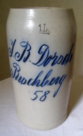 1-Liter-Krug Johann Baptist Dorsch, geritzt