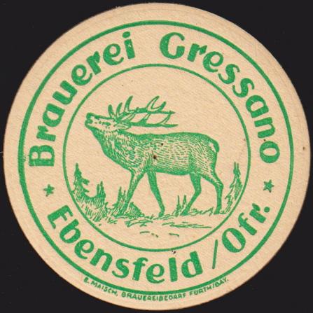 Ebensfeld, Brauerei zum Hirschen Gressano, +1963