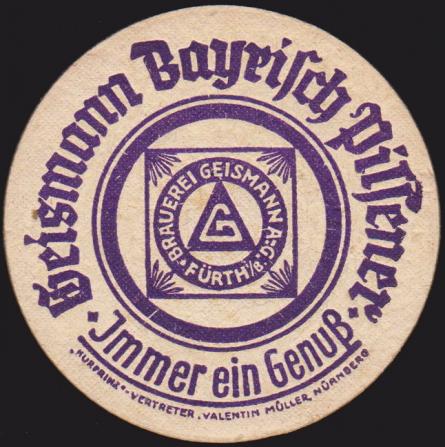 Brauerei Geismann, um 1935
