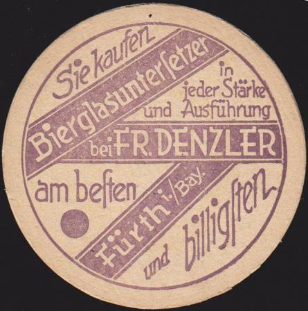 Bierdeckelhersteller Denzler, um 1930
