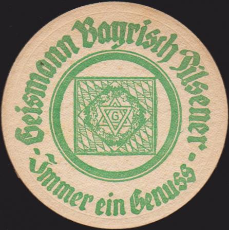 Brauerei Geismann, um 1935