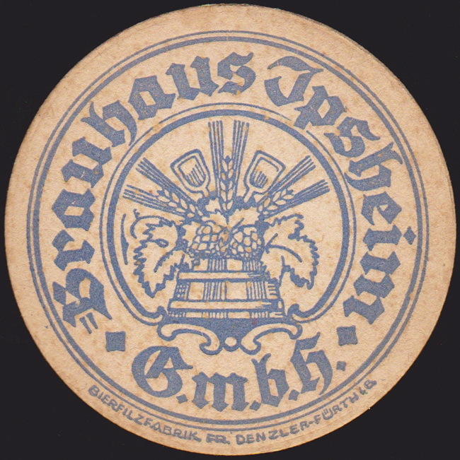 Seltener Bierdeckel, etwa um 1935