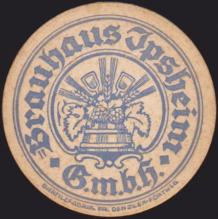 Seltener Bierdeckel, etwa um 1935