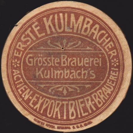 Erste Kulmbacher Actien-Exportbier-Brauerei (EKU),  vor 1900