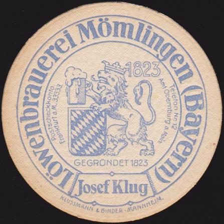 Mömlingen, Löwenbrauerei Klug, +1930