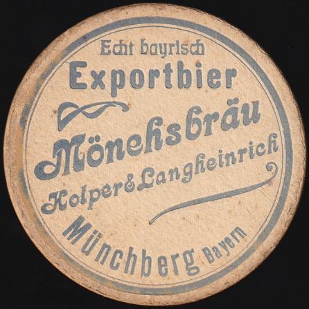 Münchberg, Mönchsbräu Holper & Langheinrich, +1916/1931