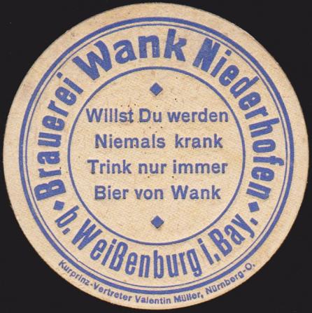 Niederhofen, Brauerei Wank, +1941