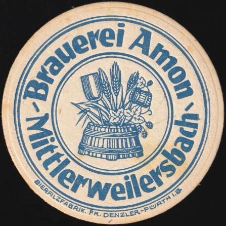 Weilersbach, Brauerei Amon (auch Oberweilersbach), +1972