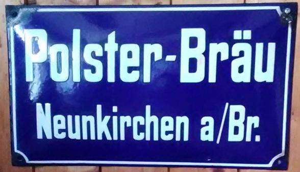 altes Emailleschild