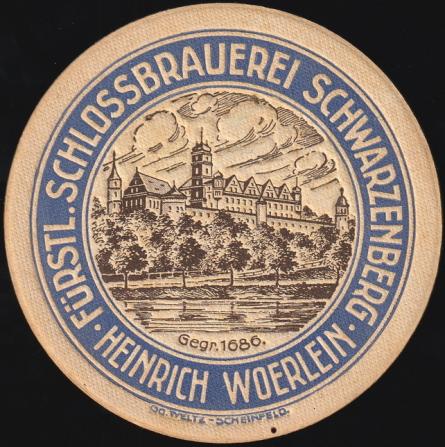 Schwarzenberg, Fürstl. Schlossbräu Wörlein, +1957