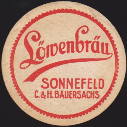 Sonnefeld, Löwenbrauerei Bauersachs, +1983