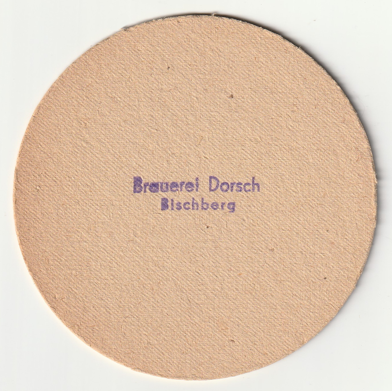 Stempel auf neutralem Bierdeckel um 1960