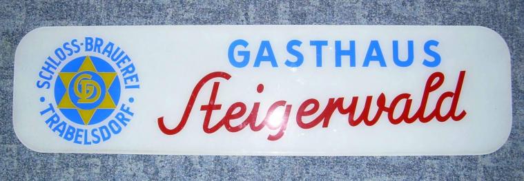 beleuchtetes Thekenschild aus Lisberg