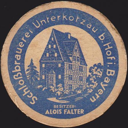 Hof-Unterkotzau, Brauerei Falter, um 1950