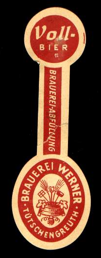 Flaschenhalsetikett Brauerei Werner