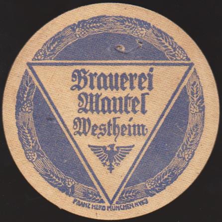 Westheim, Brauerei Mantel, +1955