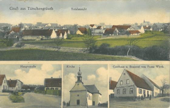 Postkarte, Gasthaus und Brauerei von Franz Wirth